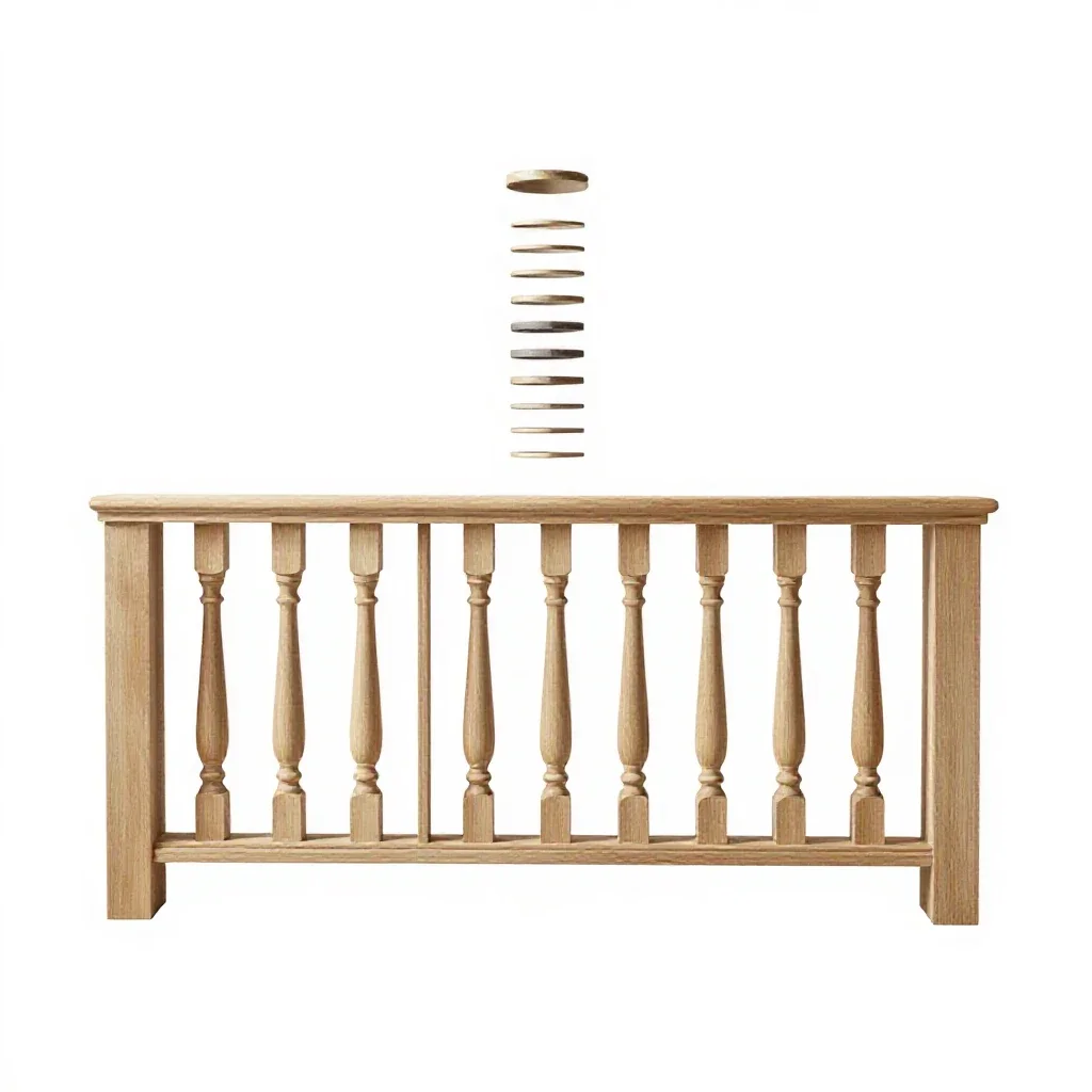 Balcony balustrade isolated on a white background