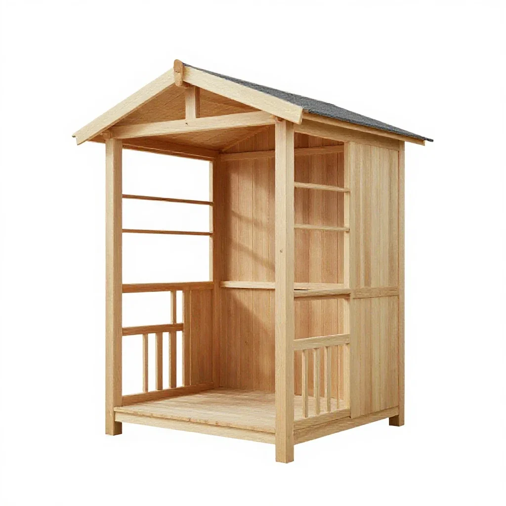 Beach hut isolated on a white background