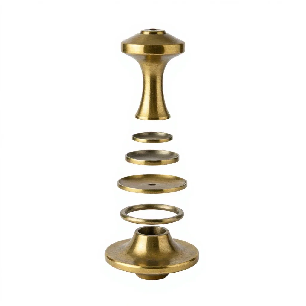 Brass door knocker isolated on a white background