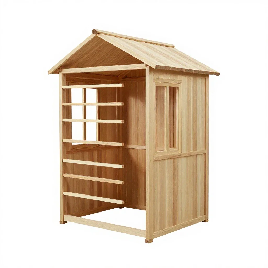 Garden shed isolated on a white background