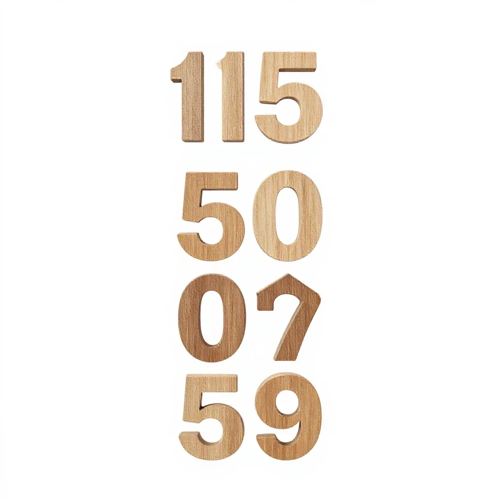 Set of house numbers isolated on a white background