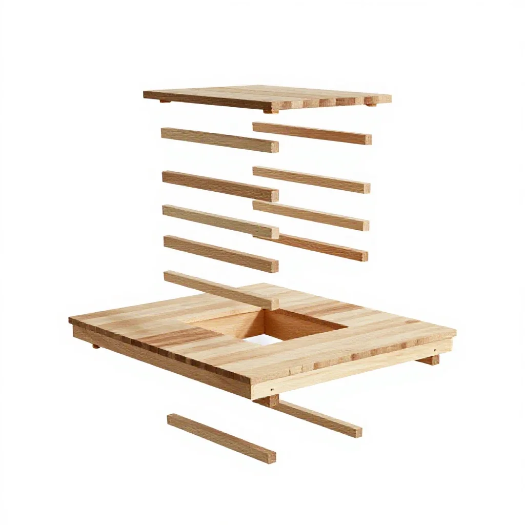 Treehouse platform isolated on a white background