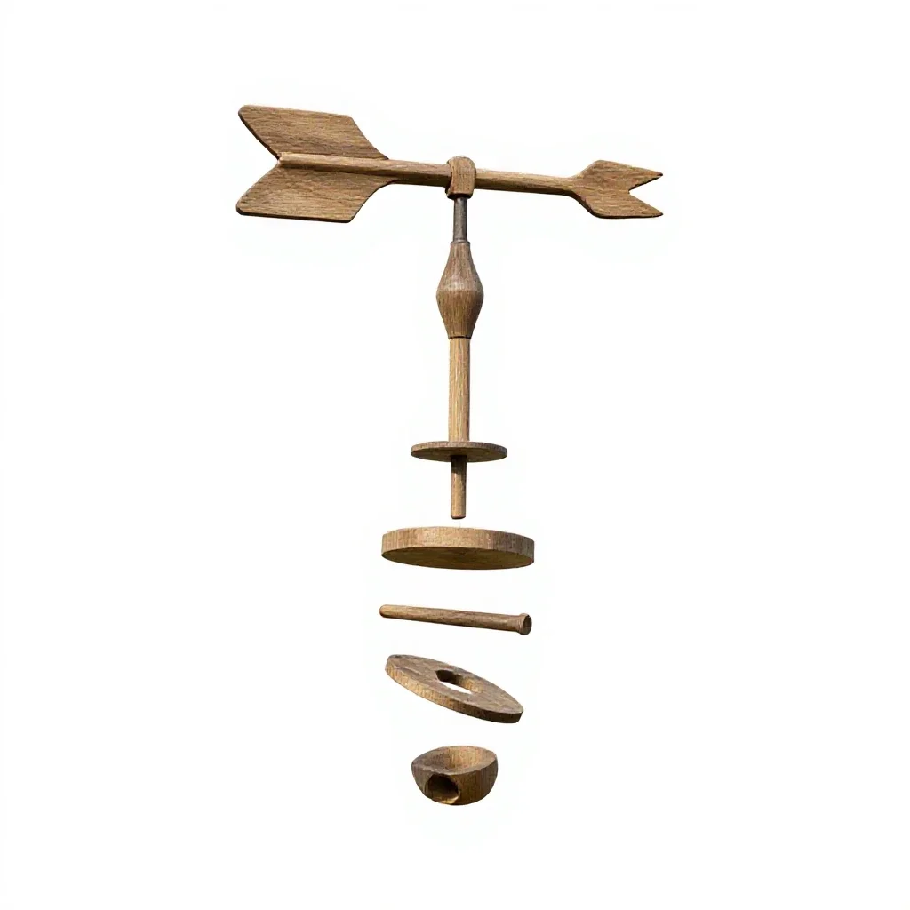 Weather vane isolated on a white background