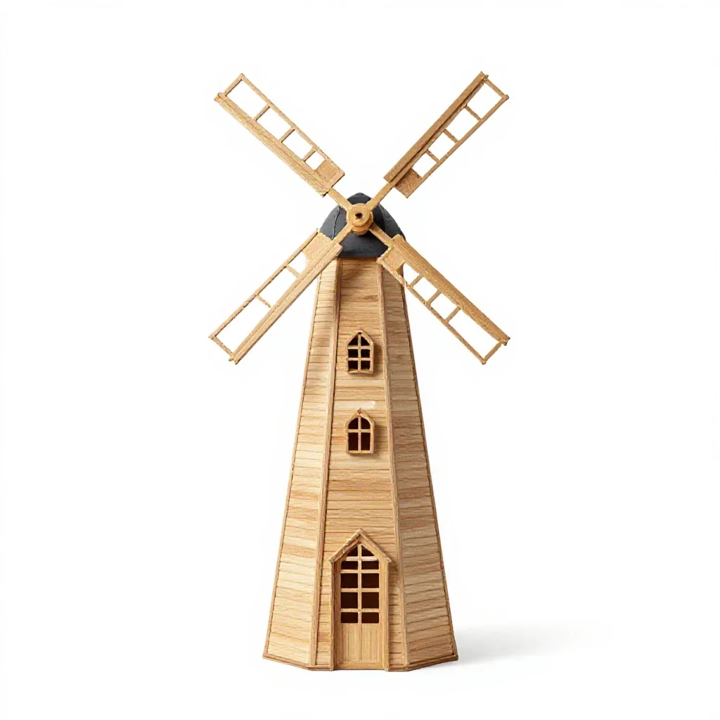 Windmill model isolated on a white background
