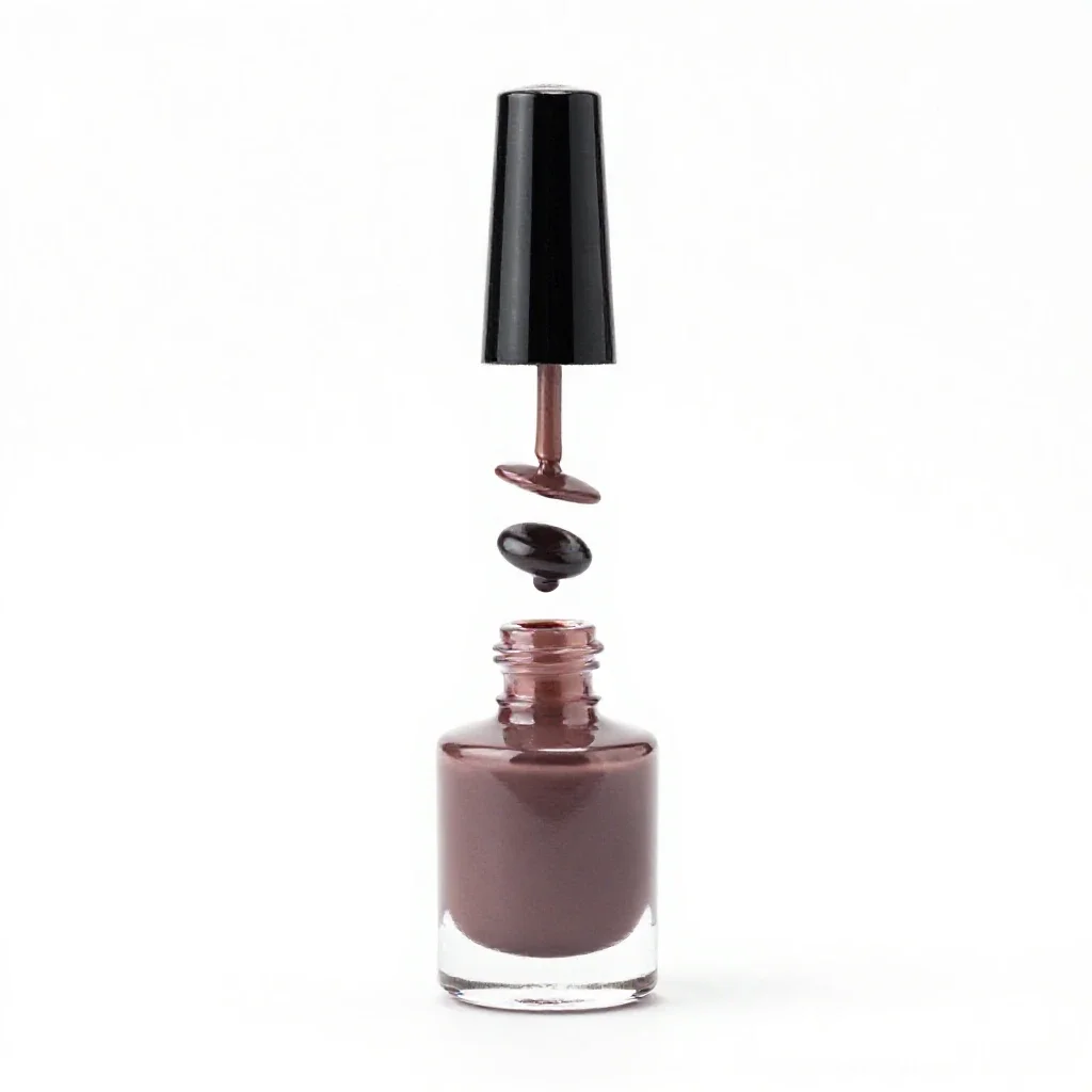 Bottle of nail polish isolated on a white background