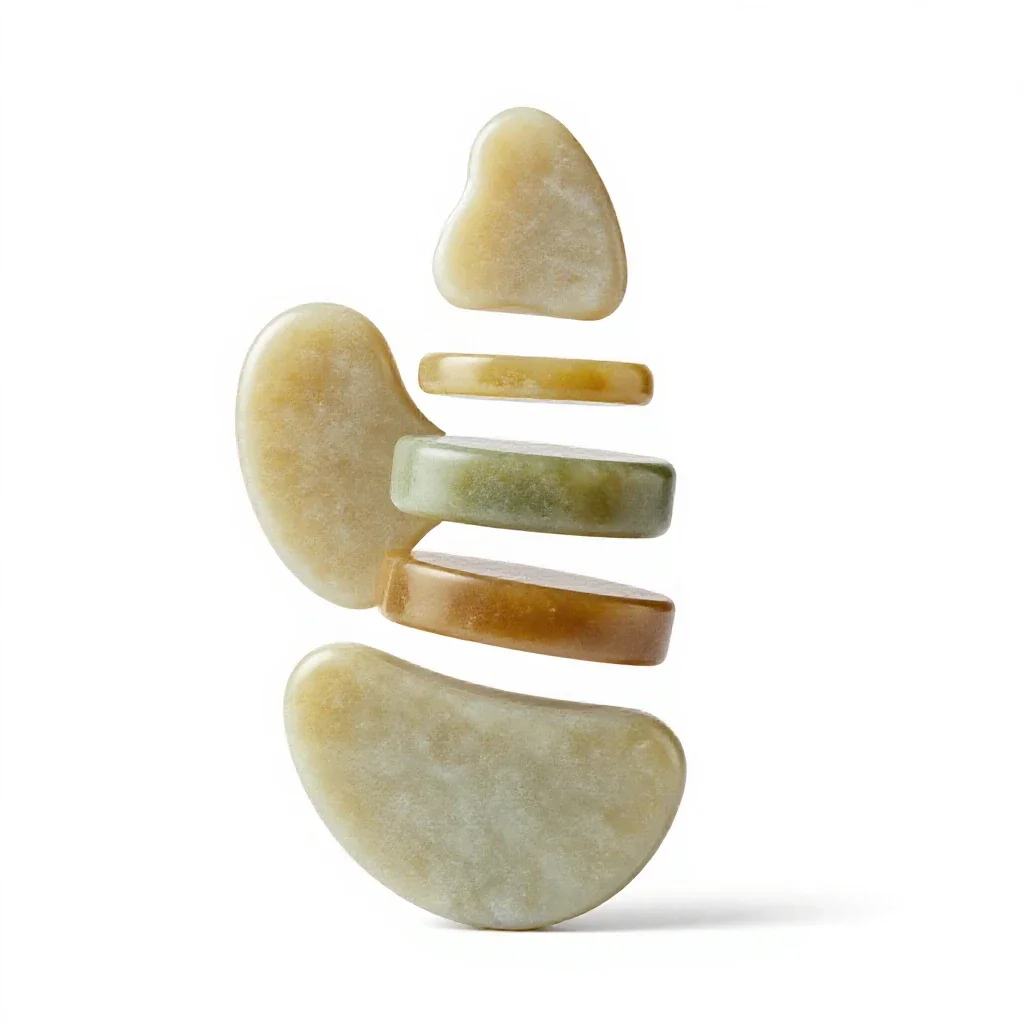 Gua sha stone isolated on a white background