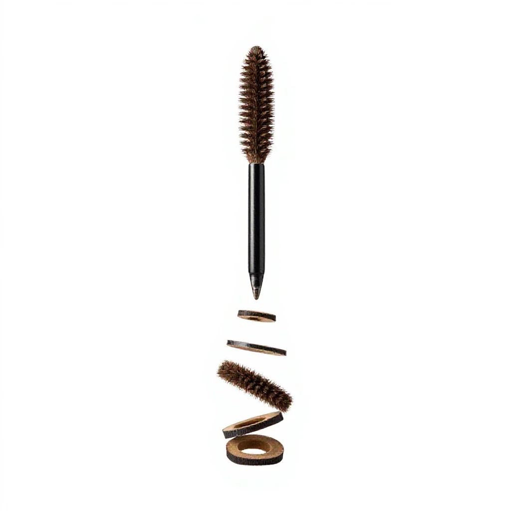 Mascara wand isolated on a white background