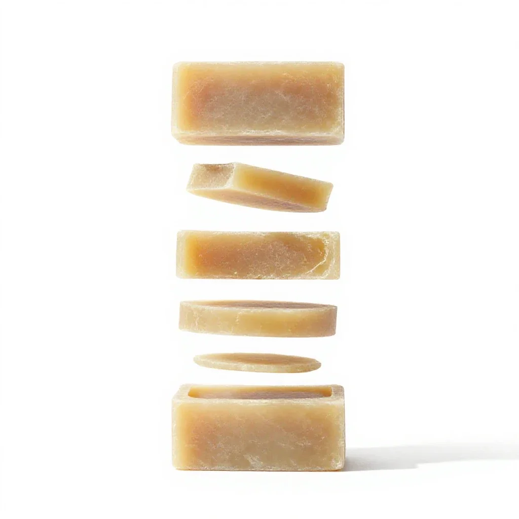 Shampoo bar isolated on a white background