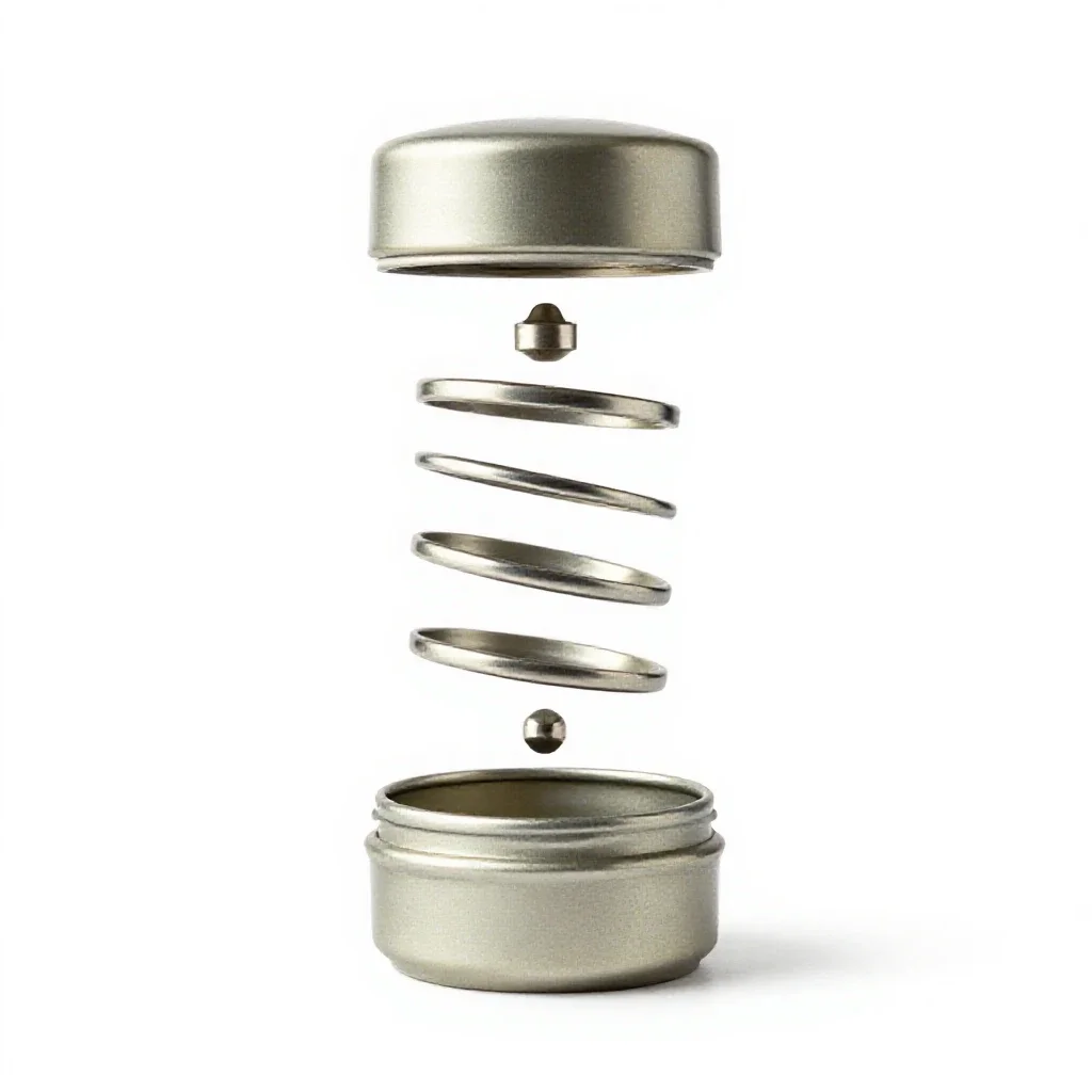 Solid perfume tin isolated on a white background