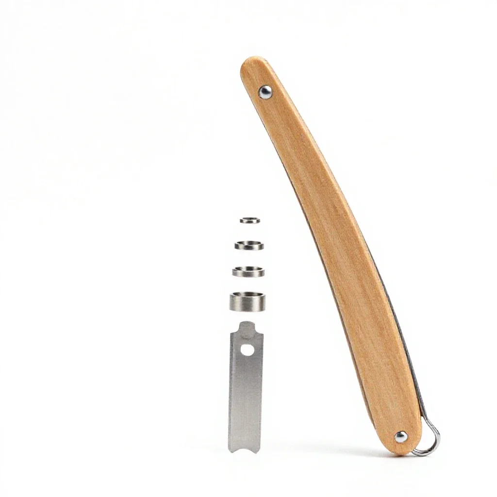Straight razor open isolated on a white background