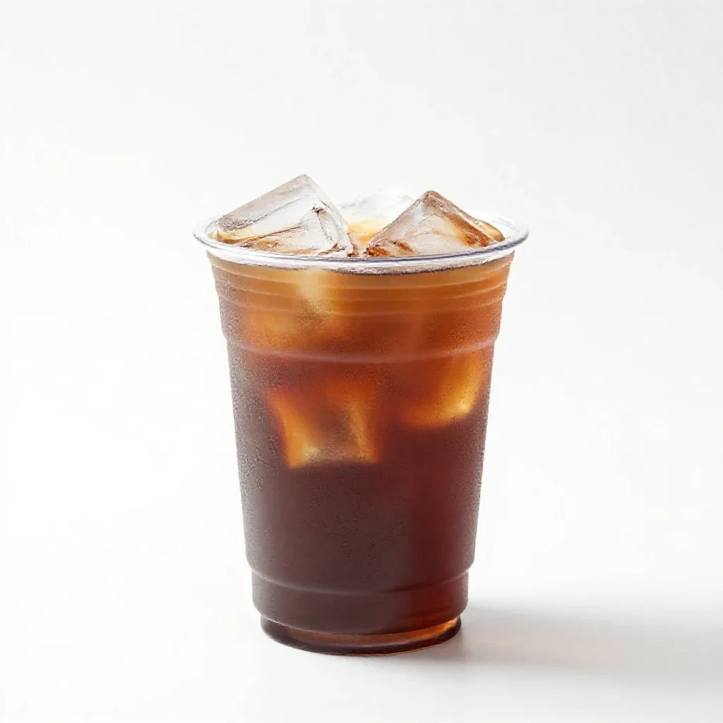 Cold brew over ice isolated on a white background