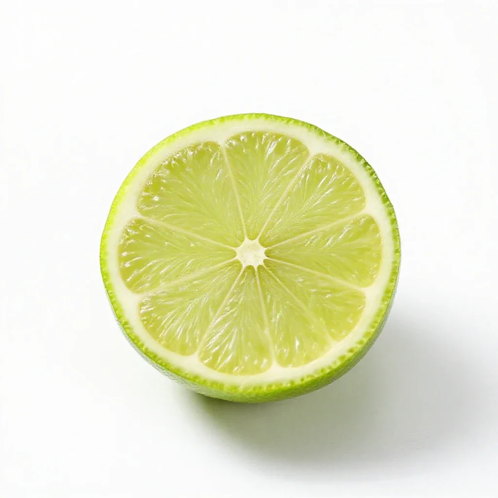 Ginger beer with lime isolated on a white background