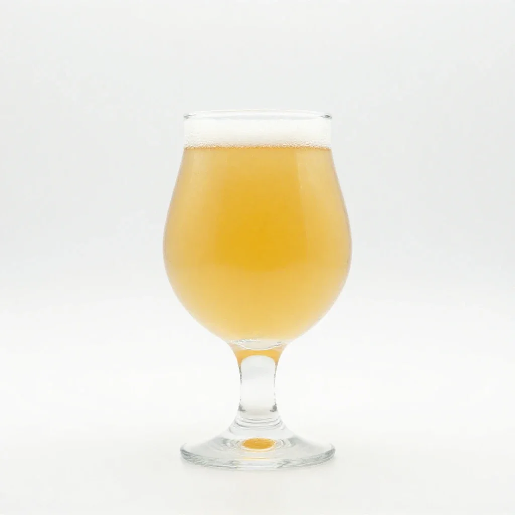 Hazy pale ale in a tulip glass isolated on a white background