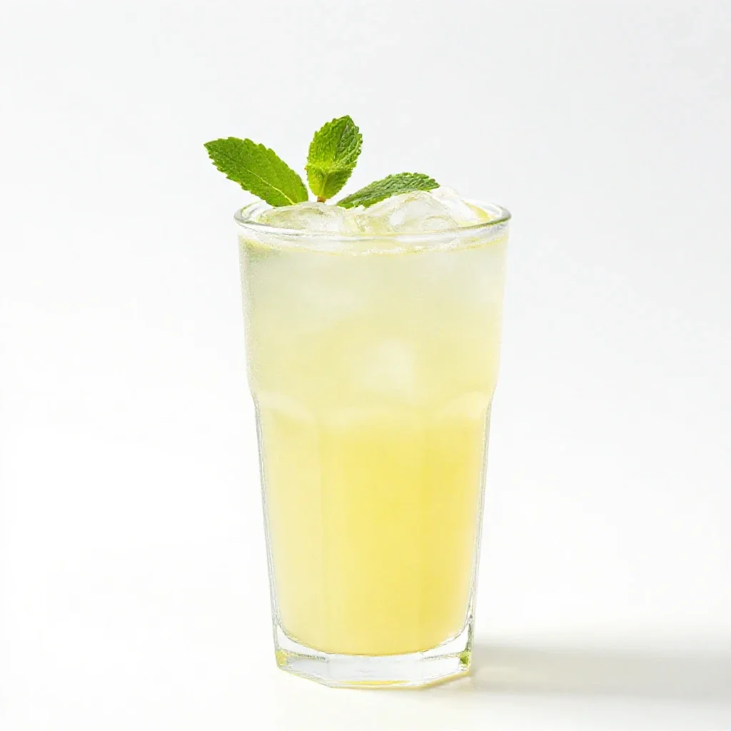 Lemonade with mint isolated on a white background