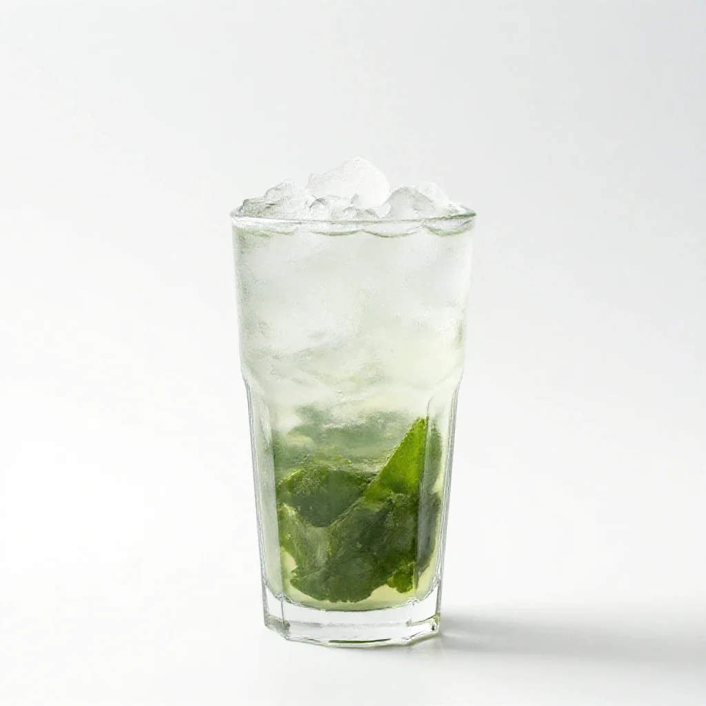 Mojito with crushed ice isolated on a white background