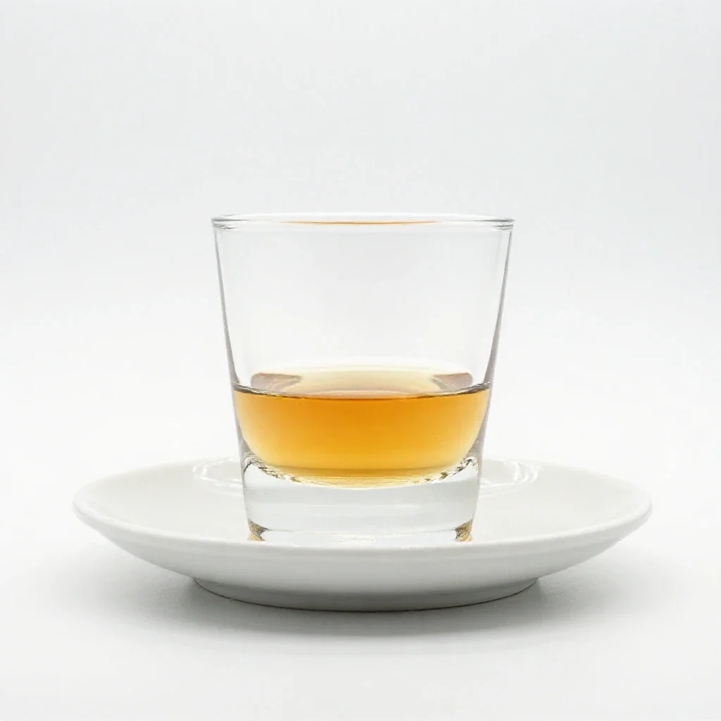 Whisky neat in a tumbler isolated on a white background