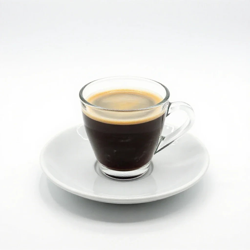 Espresso in a demitasse isolated on a white background