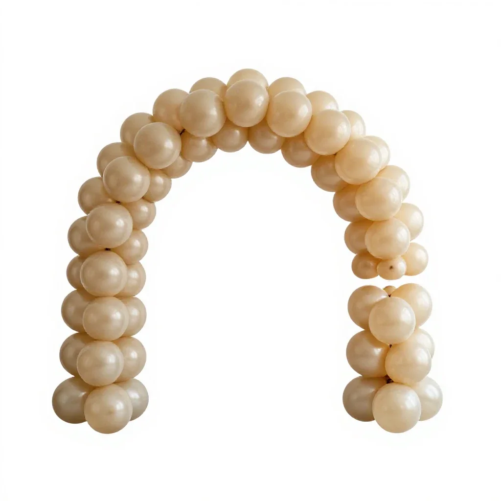 Balloon arch segment isolated on a white background
