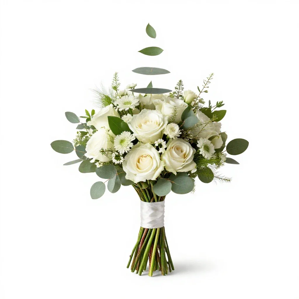 Bridal bouquet isolated on a white background