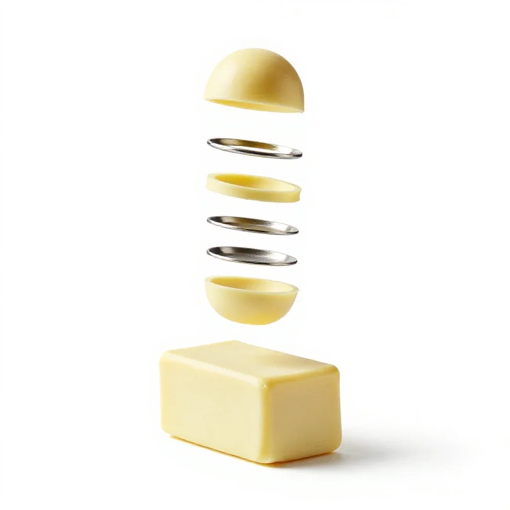 Butter lamp isolated on a white background