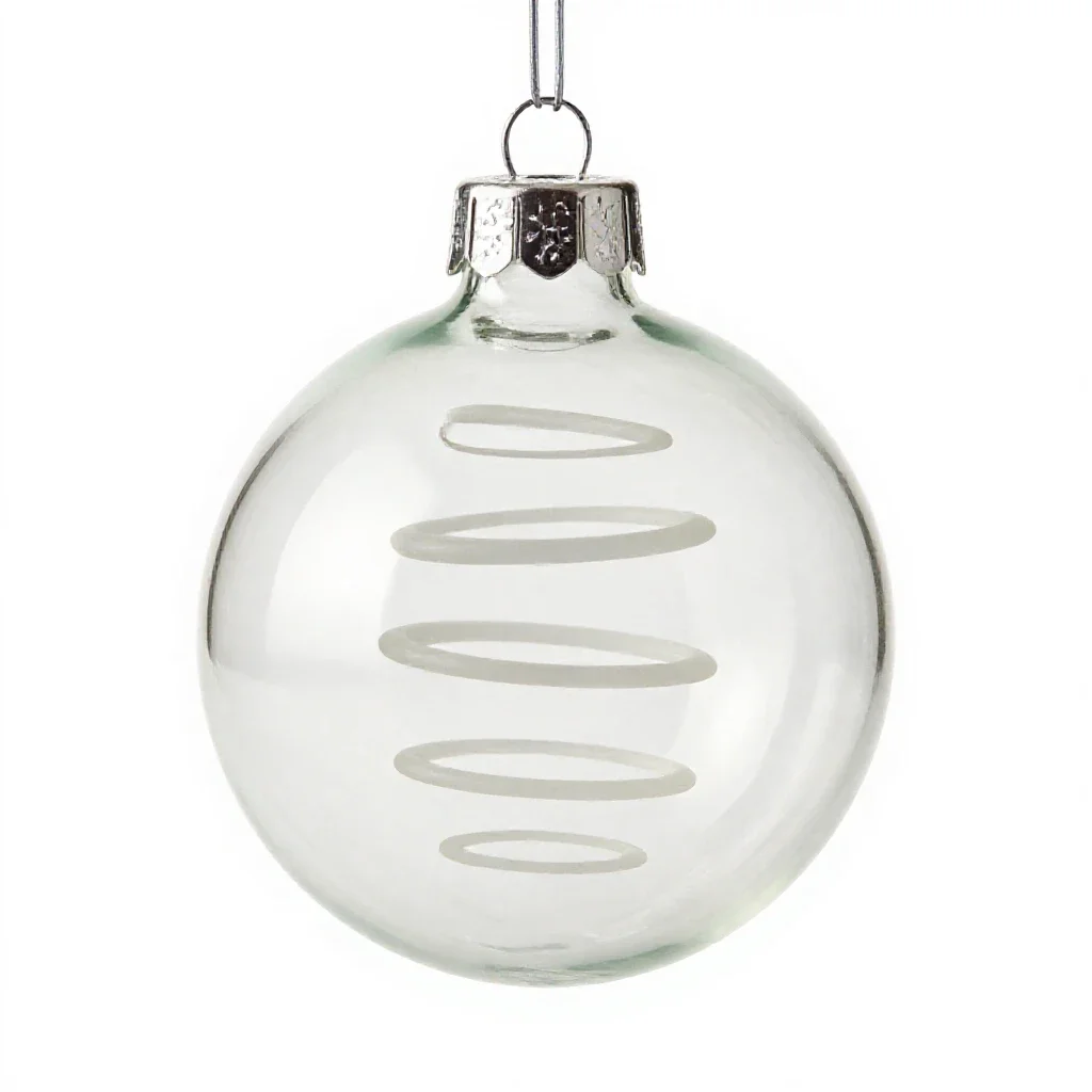 Hand-blown glass bauble isolated on a white background