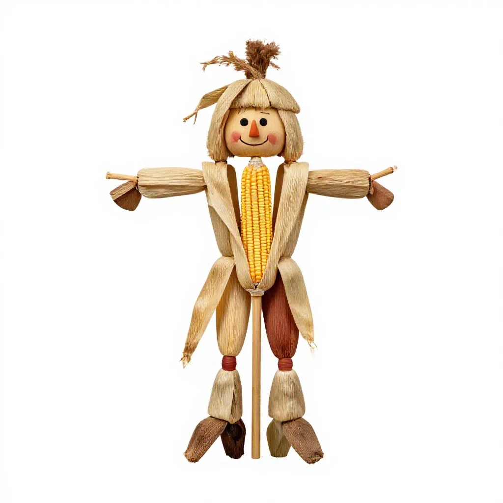 Harvest corn dolly isolated on a white background