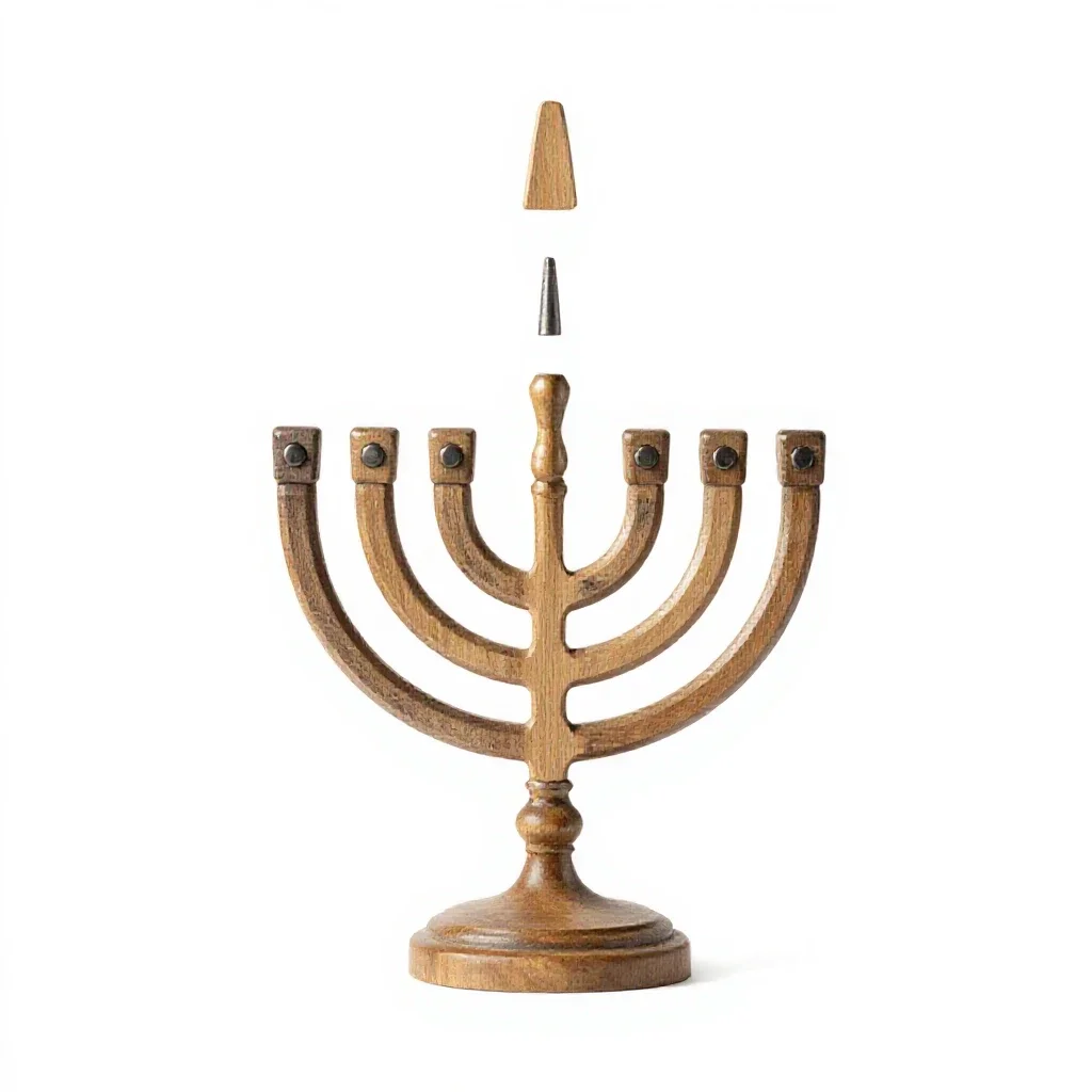 Menorah isolated on a white background