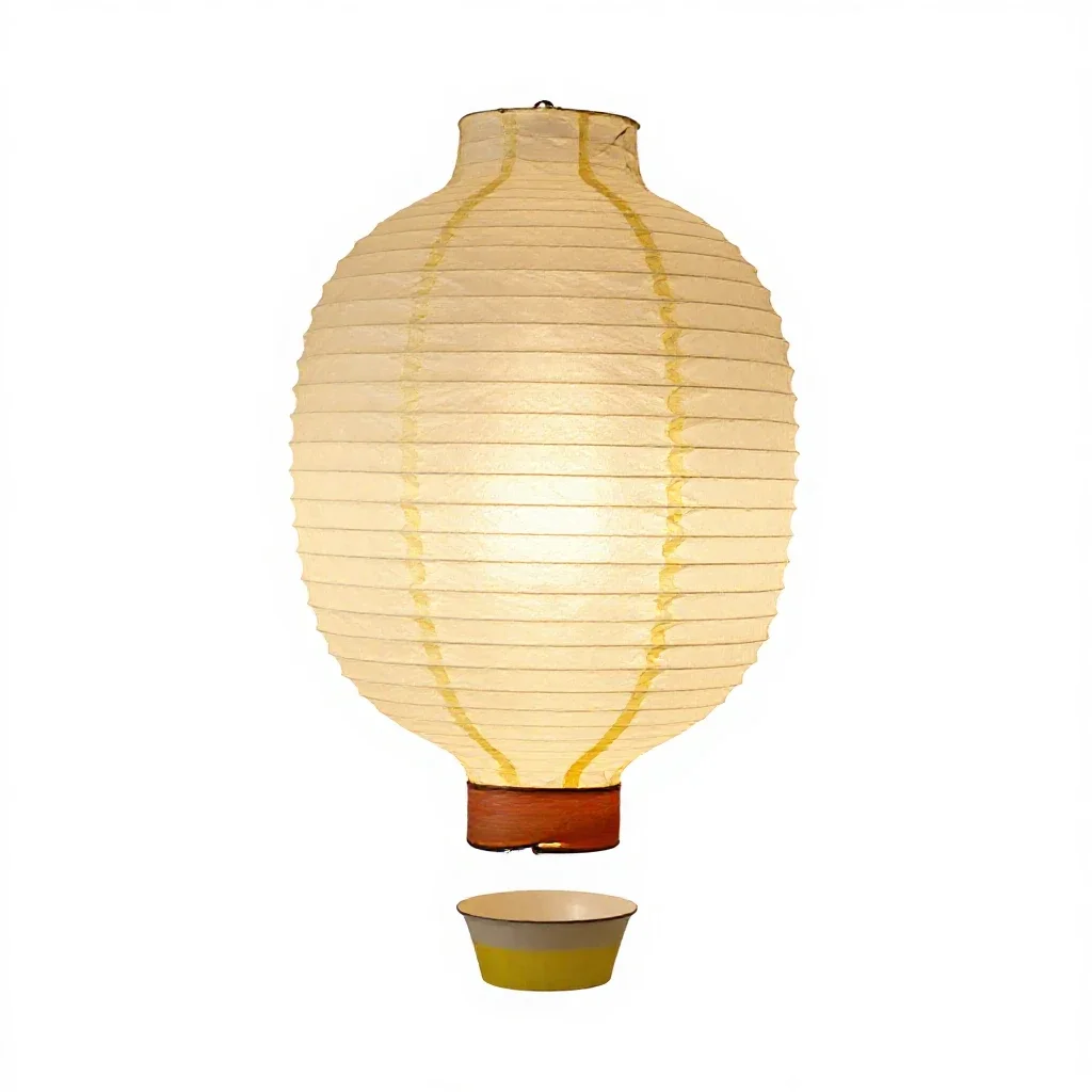 Paper lantern for a festival isolated on a white background