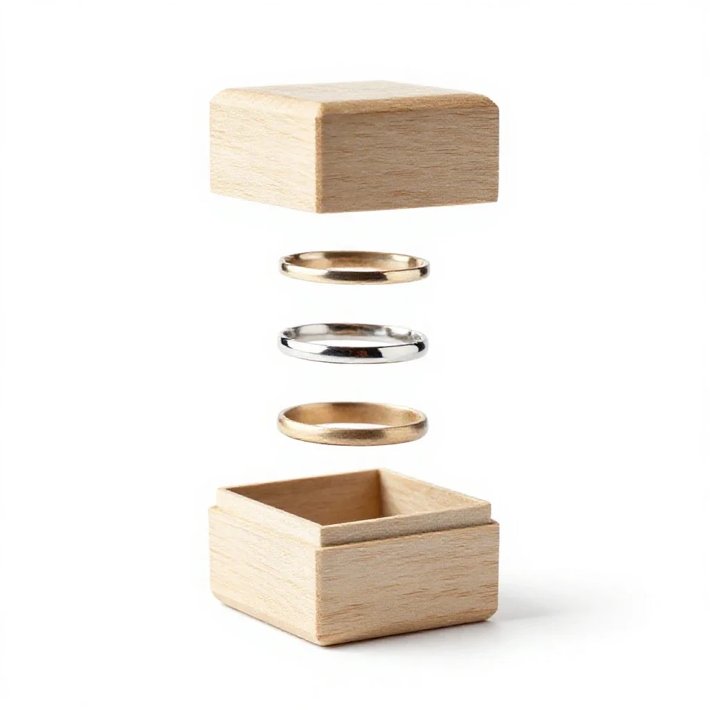 Wedding ring box isolated on a white background