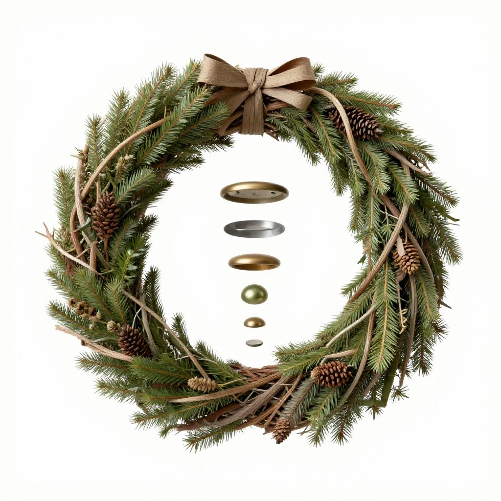 Advent wreath isolated on a white background