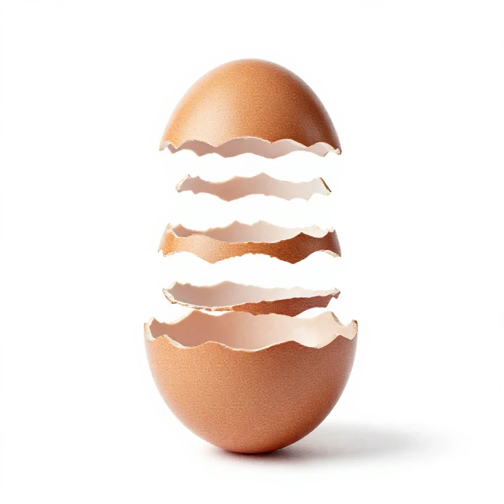 Easter egg painted isolated on a white background