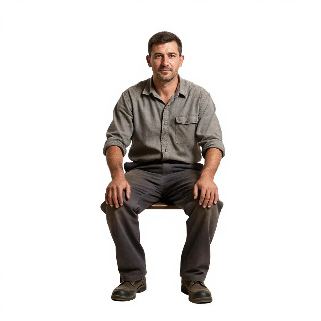 Georgian chimney sweep isolated on a white background