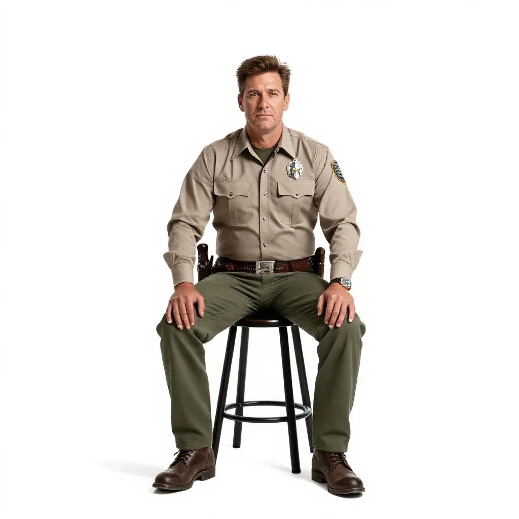 Wild West sheriff isolated on a white background