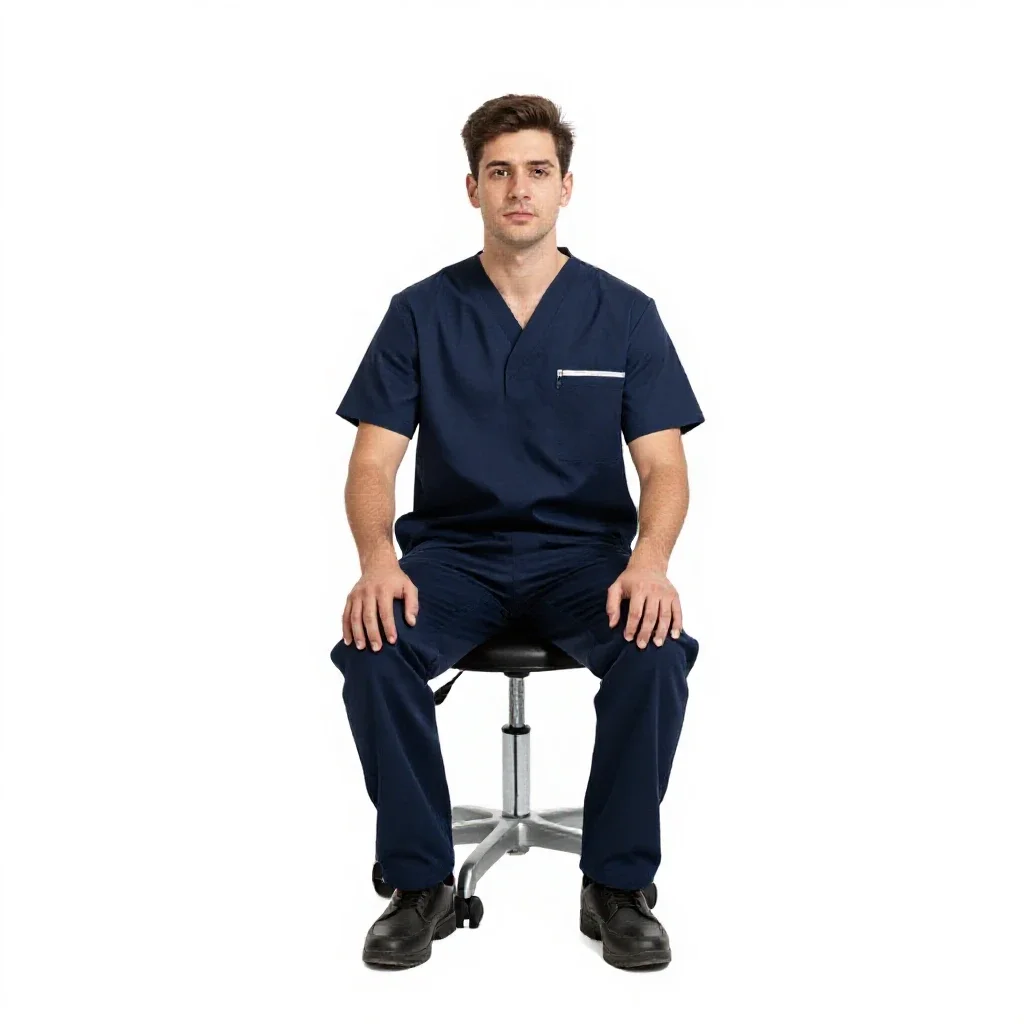 Cryosleep technician isolated on a white background
