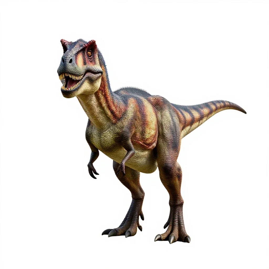Deinonychus isolated on a white background