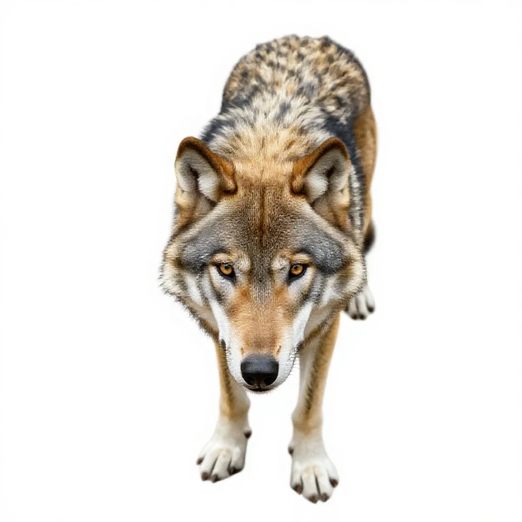 Dire wolf isolated on a white background