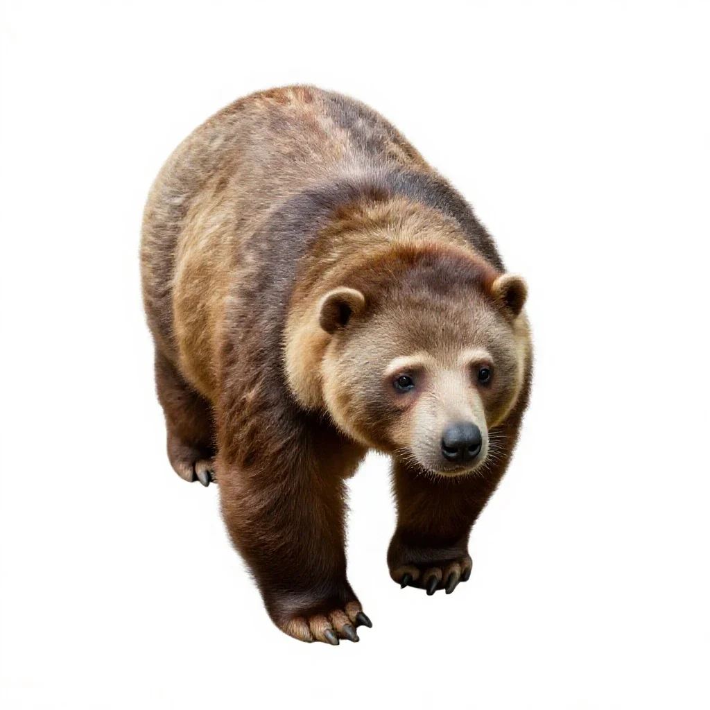Giant ground sloth isolated on a white background