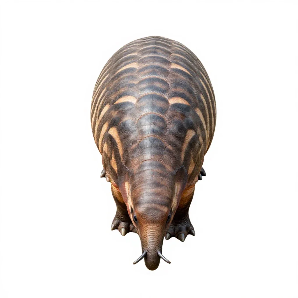Glyptodon isolated on a white background
