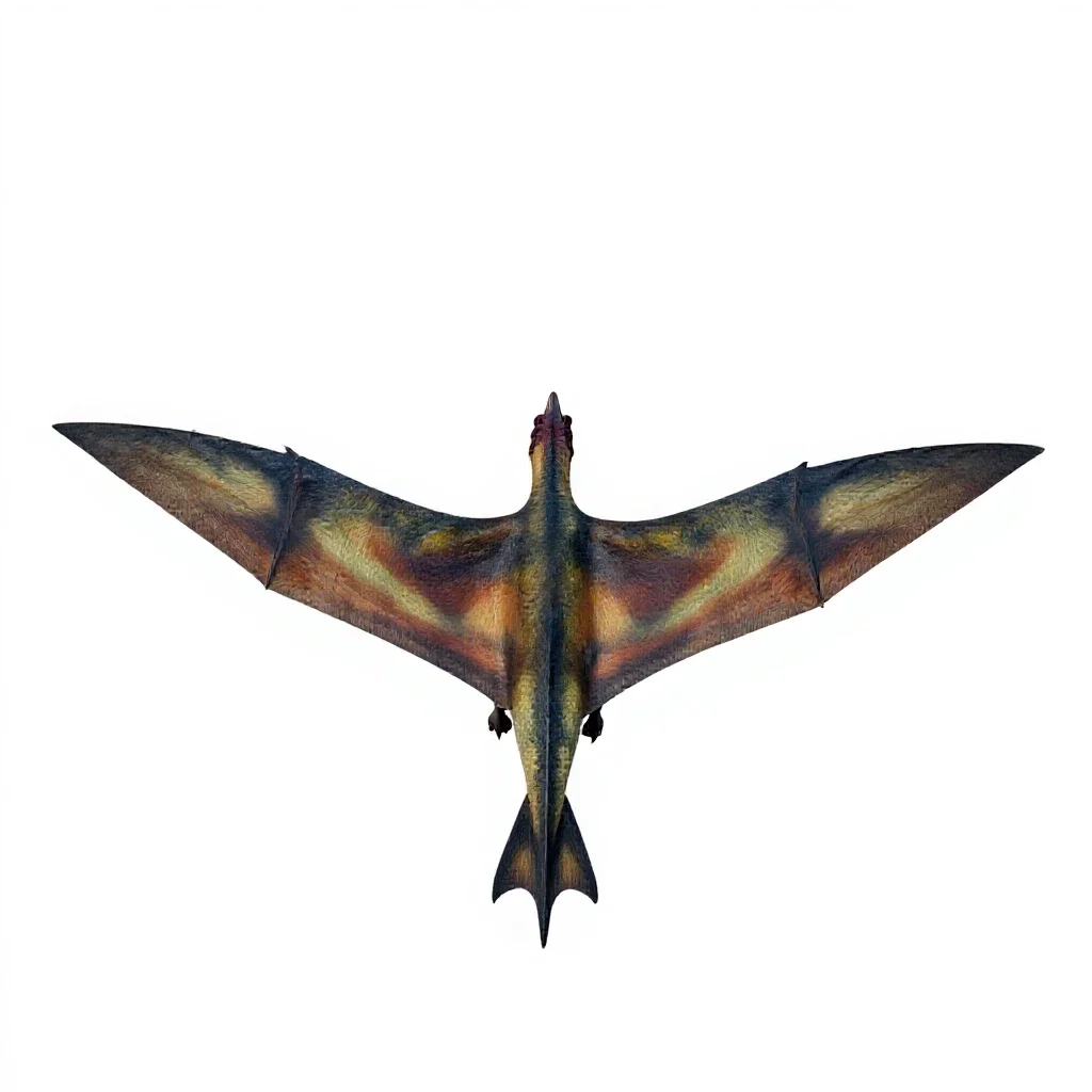 Pteranodon gliding isolated on a white background