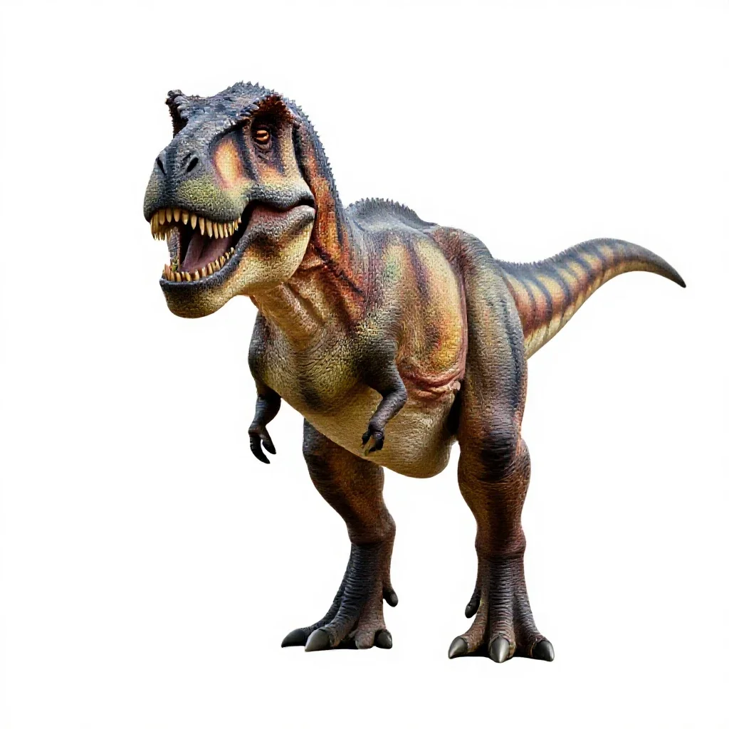 Tyrannosaurus rex isolated on a white background
