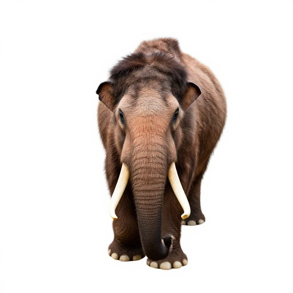 Woolly mammoth isolated on a white background