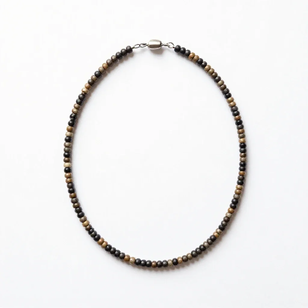 Beaded necklace isolated on a white background