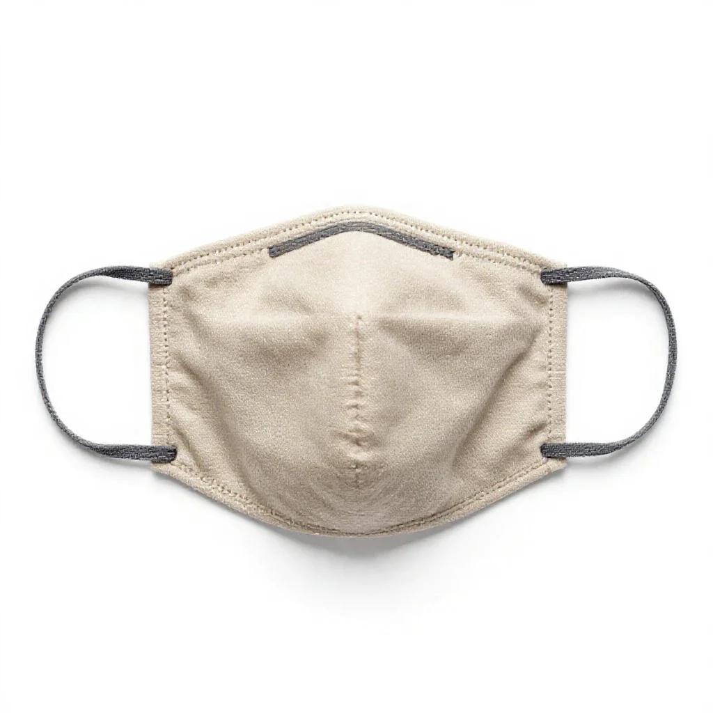 Fabric face mask isolated on a white background