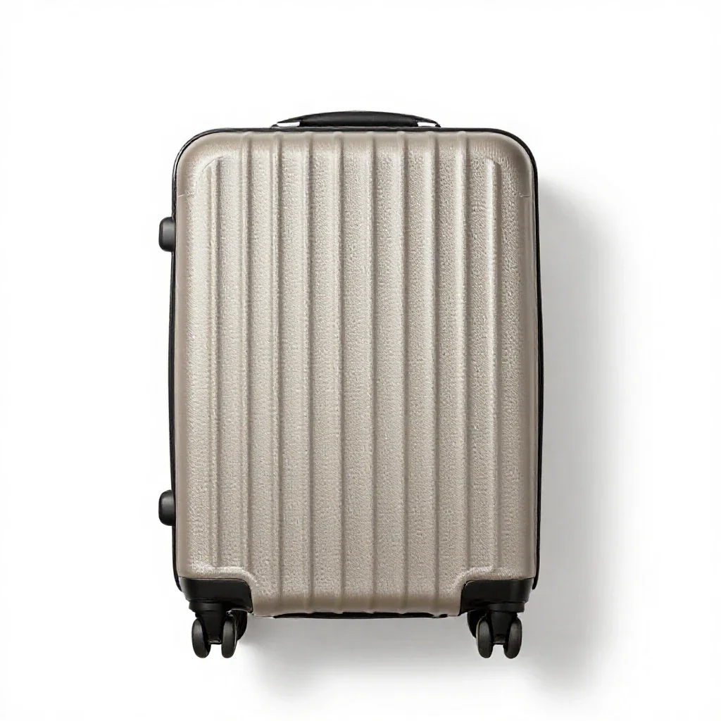 Hard-shell suitcase isolated on a white background