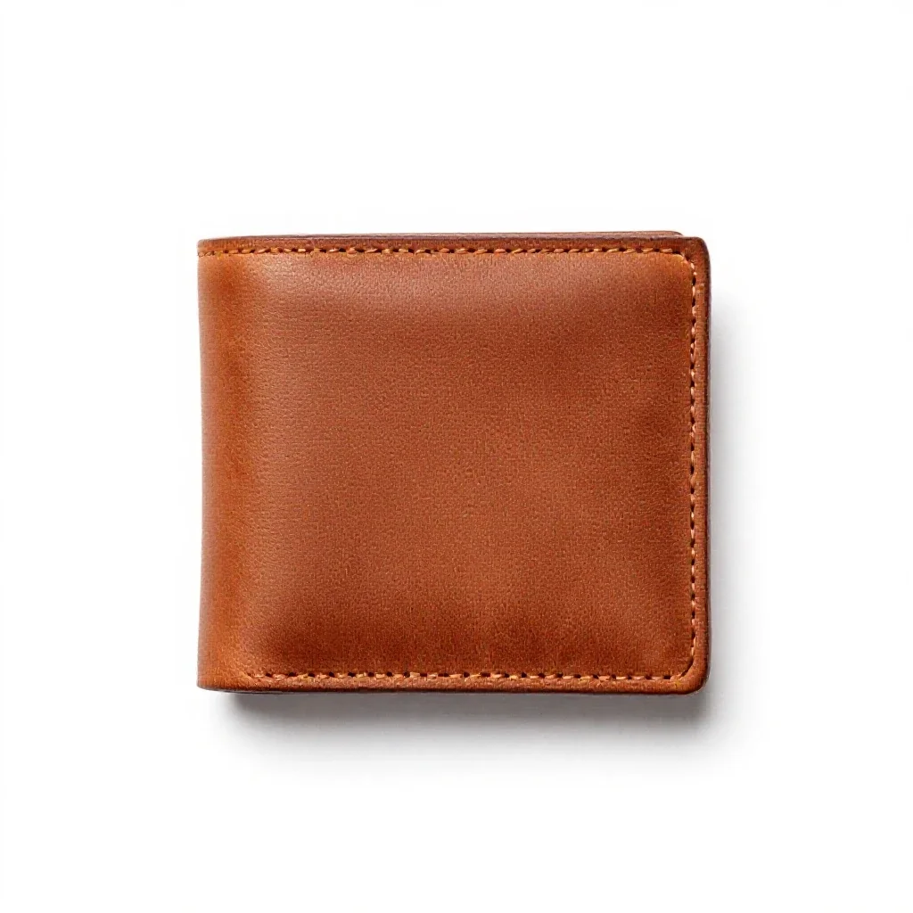 Leather wallet isolated on a white background