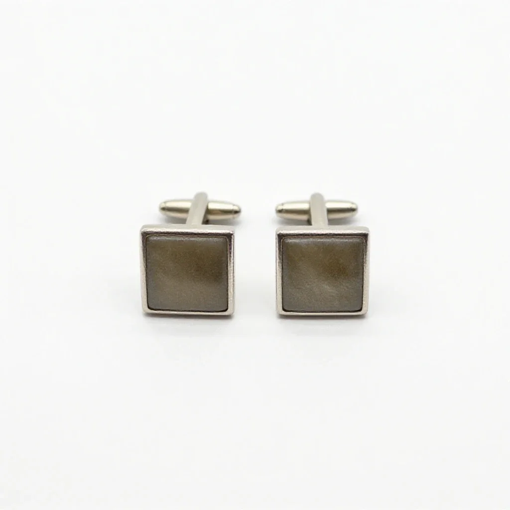Pair of cufflinks isolated on a white background