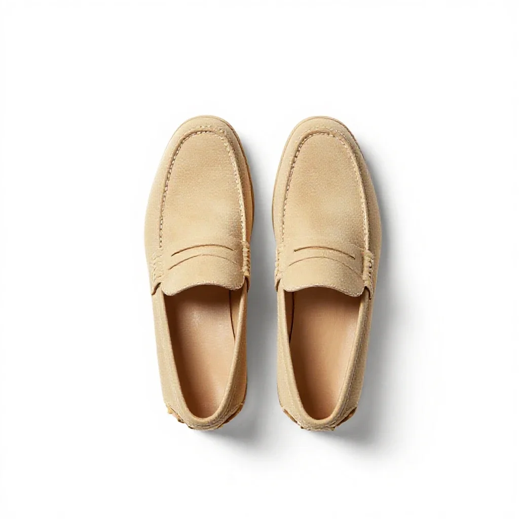 Pair of loafers isolated on a white background