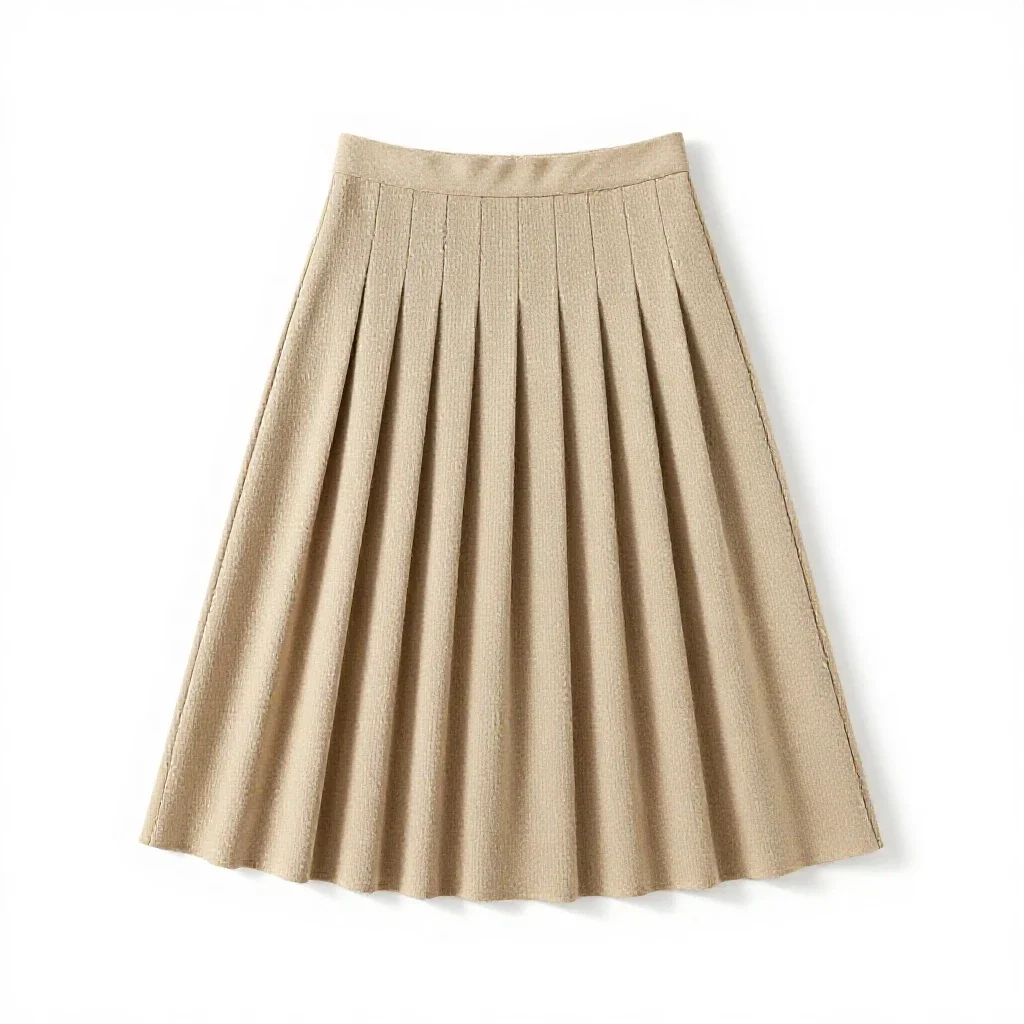 Pleated skirt isolated on a white background