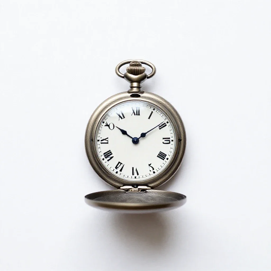 Pocket watch isolated on a white background