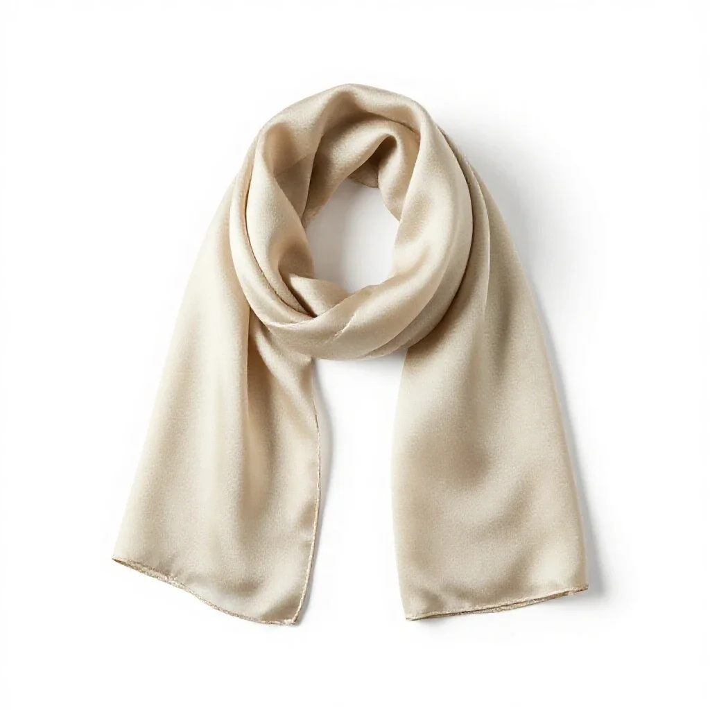 Silk scarf isolated on a white background